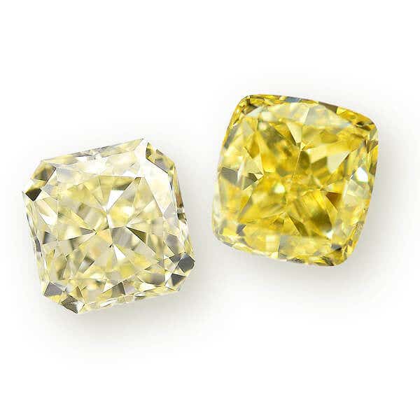 light yellow diamond & intense yellow diamond