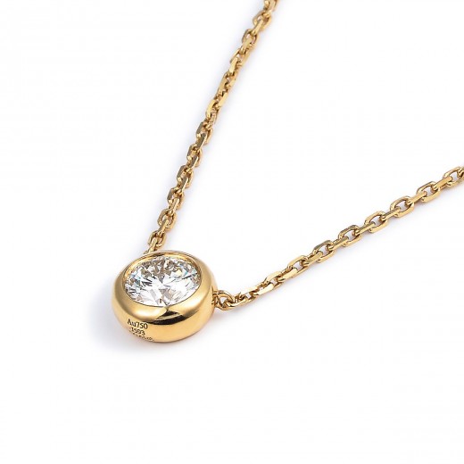 white diamond necklace 18k gold