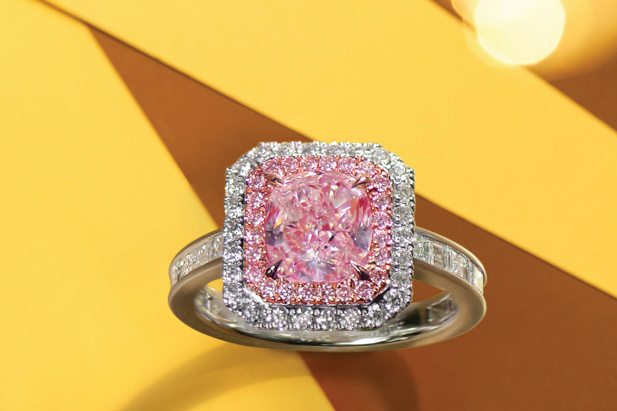 Pink diamond ring