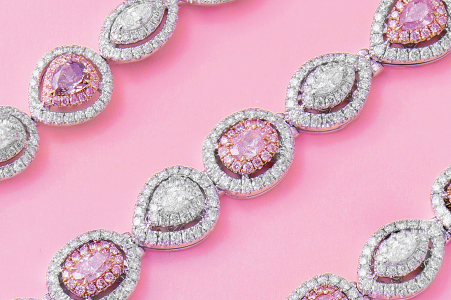 Pink diamond bracelets