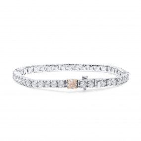 Light pink diamond bracelet cushion shape