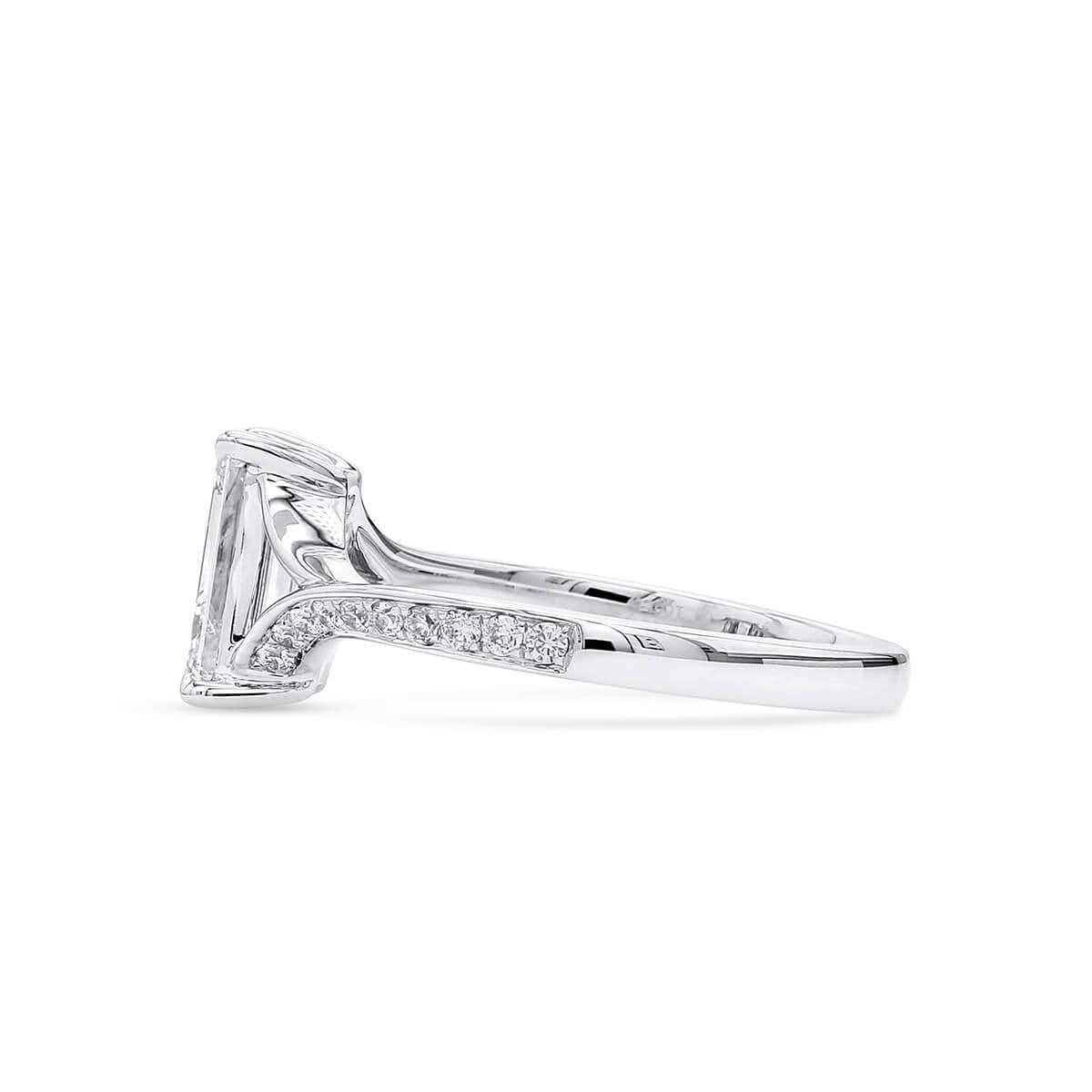 White Diamond Ring, 1.01 Ct. (1.17 Ct. TW), Baguette shape