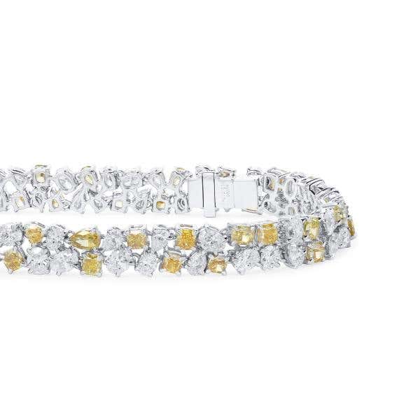 Yellow and White Diamond Bracelet, 5.69 Ct. (12.01 Ct. TW), Multishape