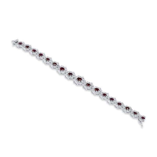 Pigeons Blood Burmese Ruby And Diamonds Bracelet, 6.16 Ct. (19.31 Ct. TW), GRS2022-088208