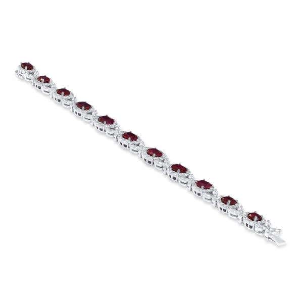 Natural Red Ruby Bracelet, 11.54 Ct. (18.58 Ct. TW), JCBG01115129, Unheated