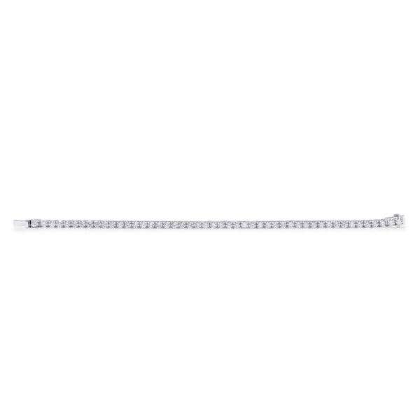 White Diamond Bracelet, 7.37 Carat, Round shape