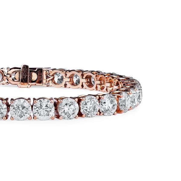 White Diamond Bracelet, 16.50 Carat, Round shape