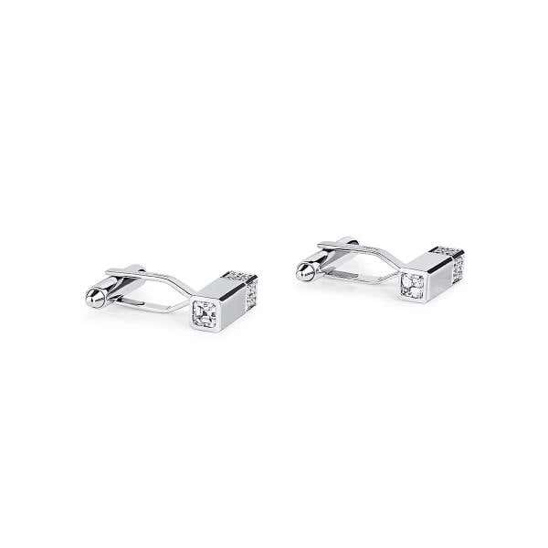 White Diamond Cufflinks, 0.37 Ct. (0.67 Ct. TW), Emerald shape