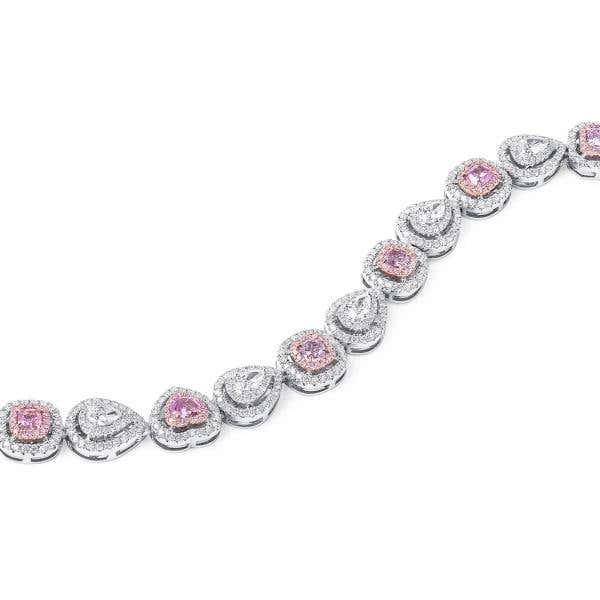 Multi-shape Pink & White Diamond Necklace, 14.53 Carat TW, GIA Certified