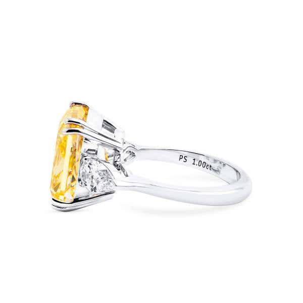Fancy Deep Yellow Diamond Ring, 10.13 Ct. (11.13 Ct. TW), Radiant shape, GIA Certified, JCRF01102433