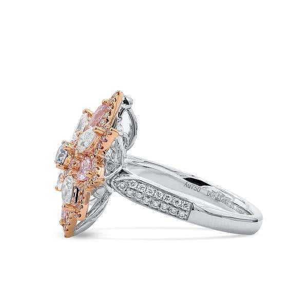Blue and Pink Diamond Ring, 0.79 Ct. (2.54 Ct. TW), Multishape, GIA