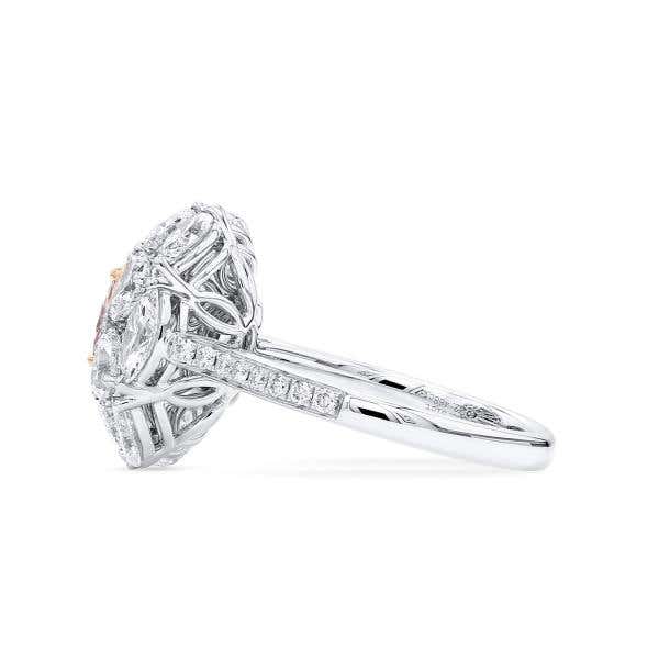 Very Light Pink Diamond Ring, 0.51 Ct. (2.97 Ct. TW), Oval shape, GIA Certified, 7383006830