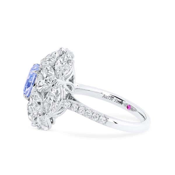 Fancy Light Blue Diamond Ring, 6.72 Carat, Cushion shape, GIA Certified, 6365454683