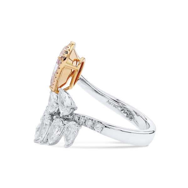 Pink and White Diamond Ring, 1.01 Ct. (2.77 Ct. TW), Pear Shape, GIA 6217948241