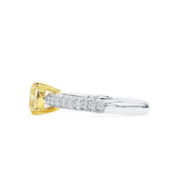 Light Yellow (W-X) Diamond Ring, 1.55 Ct. (2.32 Ct. TW), Cushion shape, GIA Certified, 1162299244