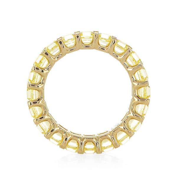 Fancy Intense Yellow Diamond Ring, 5.28 Carat, Asscher shape