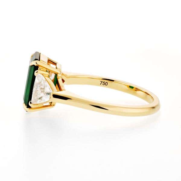 Green Emerald And Diamond Ring, 2.31 Ct. (3.28 Ct. TW), GRS2022-058208