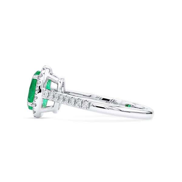 Vivid Green Emerald And Diamond Ring, 1.00 Ct. (1.27 Ct. TW), G2106160429