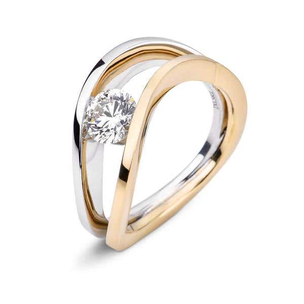 White Diamond Ring, 0.64 Carat, Round shape