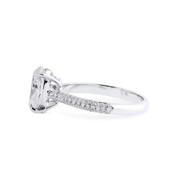 White Diamond Ring, 2.01 Ct. (2.41 Ct. TW), Oval shape, GIA Certified, 6382578237