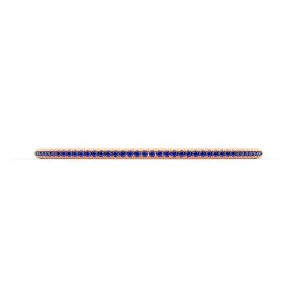 Centuria™ Bangle in Rose Gold  with Half Pavé Blue Sapphire