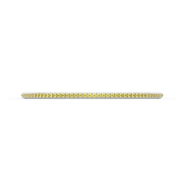 Centuria™ Bangle in White Gold  with Half Pavé Yellow Diamonds