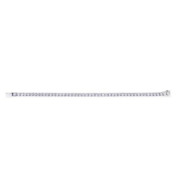 White Diamond Bracelet, 6.95 Carat, Round shape