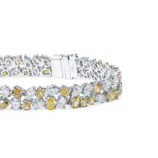 Yellow and White Diamond Bracelet, 8.28 Ct. (14.65 Ct. TW), Multishape