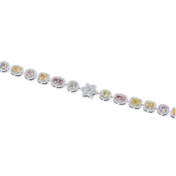 Multicolor Diamond Bracelet, 8.85 Ct. (10.75 Ct. TW), GIA Certified, JCBF05531955