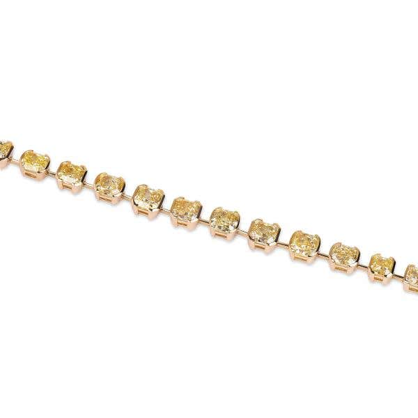 Fancy Yellow Diamond Bracelet, 13.60 Carat, Mix Shape