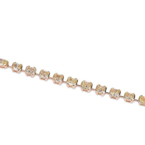 Fancy Yellow Diamond Bracelet, 13.24 Carat, Mix Shape