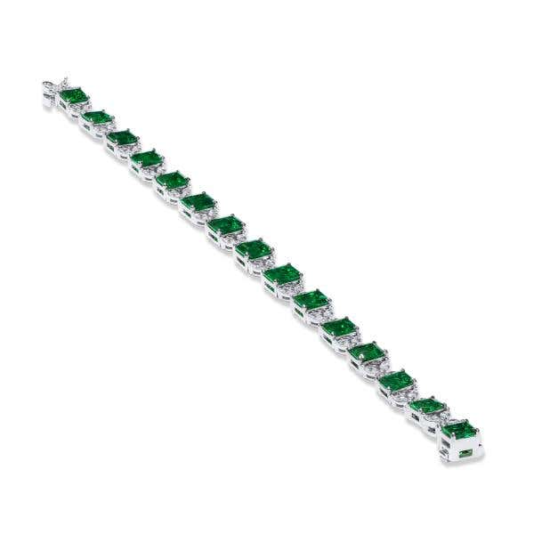 Green colombian emerald and diamond bracelet, 9.08 CT. (11.01 CT. TW), GRS2022-118172