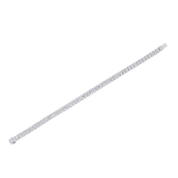 White Diamond Bracelet, 9.80 Carat, Oval shape