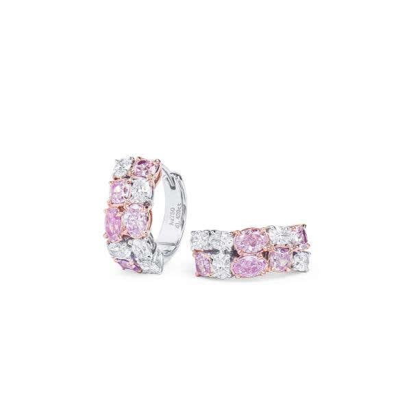Fancy Pink Diamond Earrings, 1.90 Ct. (2.84 Ct. TW), Mix shape