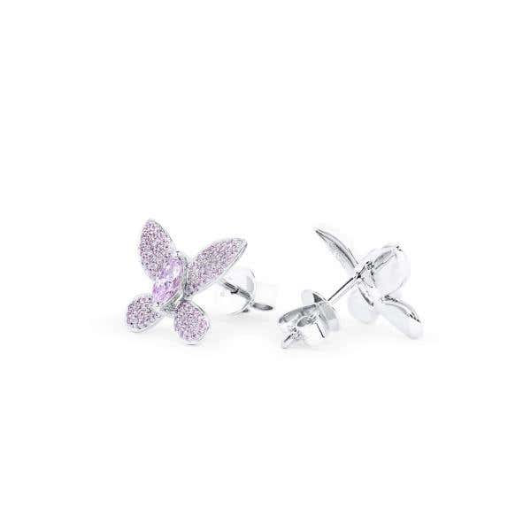 Fancy Light Pink Diamond Earrings, 0.63 Ct. TW, Marquise shape