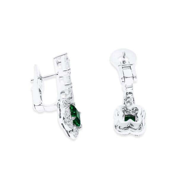 Green Diamond Earrings, 0.93 Ct. (2.12 Ct. TW)