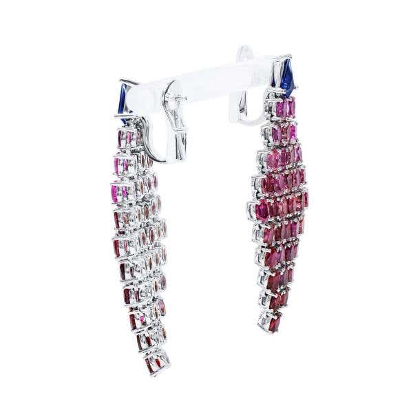 Natural Pnk/Prpl Ruby Earrings, 14.20 Ct. (15.18 Ct. TW), Unheated