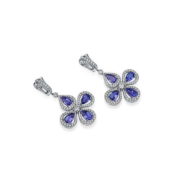 Natural Purple Tourmaline And Diamond Earrings, 12.60 Ct. (16.20 Ct. TW), J89778054IL, Unheated