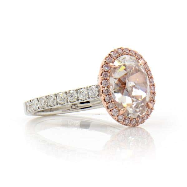 Fancy Pink Diamond Ring, 0.18 Ct. TW, Round shape