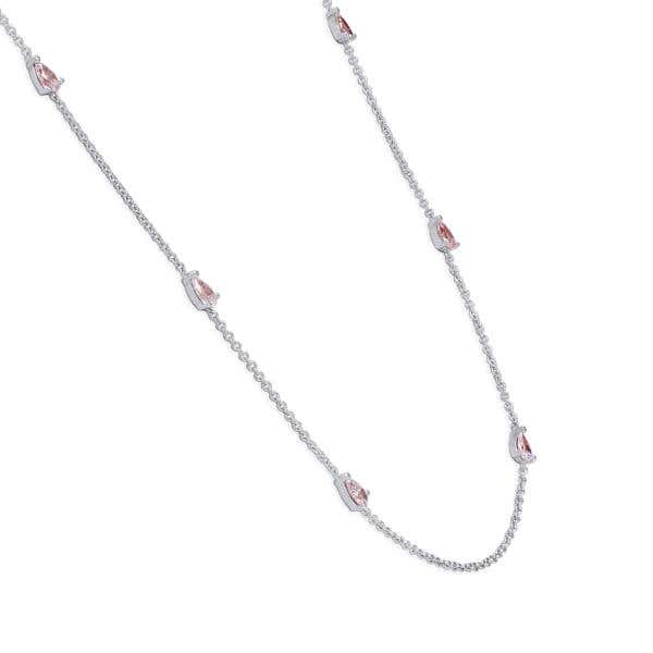Fancy Light Pink Diamond Necklace, 0.98 Carat
