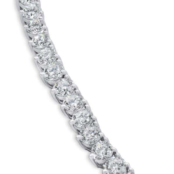 White Diamond Necklace, 17.76 Carat, Round shape
