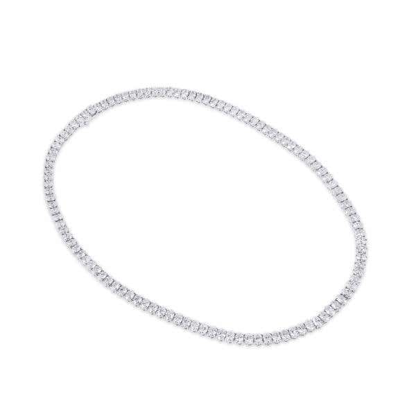 White Diamond Necklace, 30.62 Carat, Oval shape