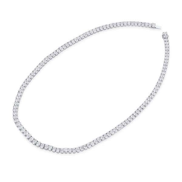 White Diamond Necklace, 24.86 Ct. TW, Oval shape