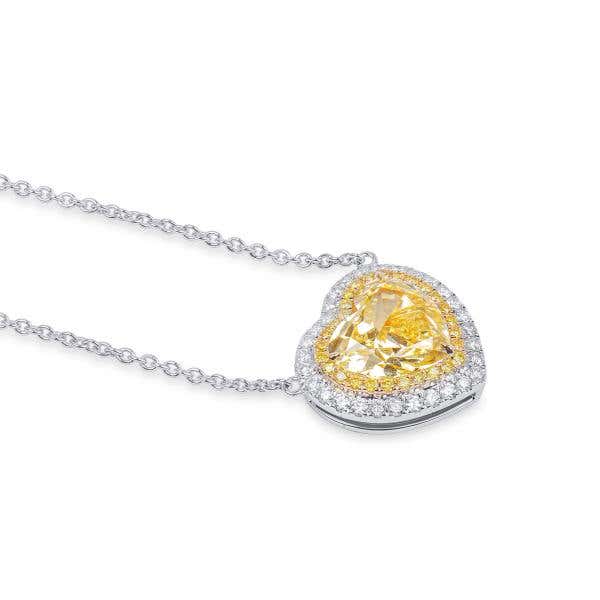 Fancy Deep Yellow Diamond Pendant,  3.45 Ct. (3.91 Ct. TW), Heart Shape, 5286457222