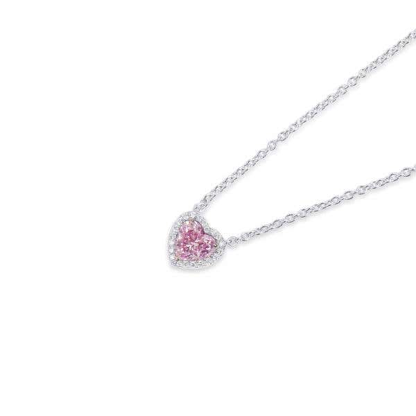 Light Pink Diamond Necklace, 0.77 Ct. TW, Heart shape, GIA Certified