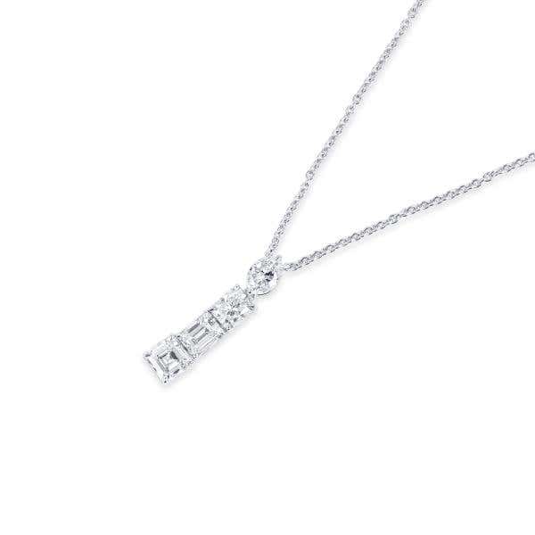 White Diamond Necklace, 2.15 Ct. TW, Asscher shape, GIA Certified