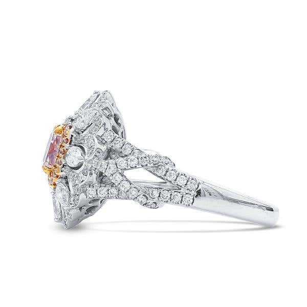 Very Light Pink Diamond Ring, 1.17 Ct. (2.37 Ct. TW), Radiant shape, GIA Certified, 2136728480