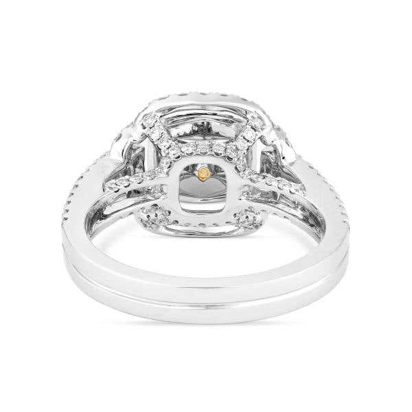 Fancy Vivid Yellow Diamond Ring, 1.00 Ct. (1.82 Ct. TW), Cushion shape, GIA Certified, 2181975180