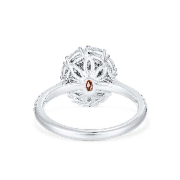 Very Light Pink Diamond Ring, 0.71 Ct. (1.58 Ct. TW), Oval shape, GIA Certified, 5212389213