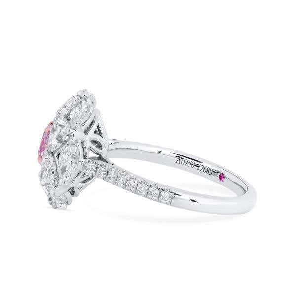 Light Pink And White Diamond Ring, 0.51 Ct. (3.04 Ct. TW), Cushion Shape, 1369336365